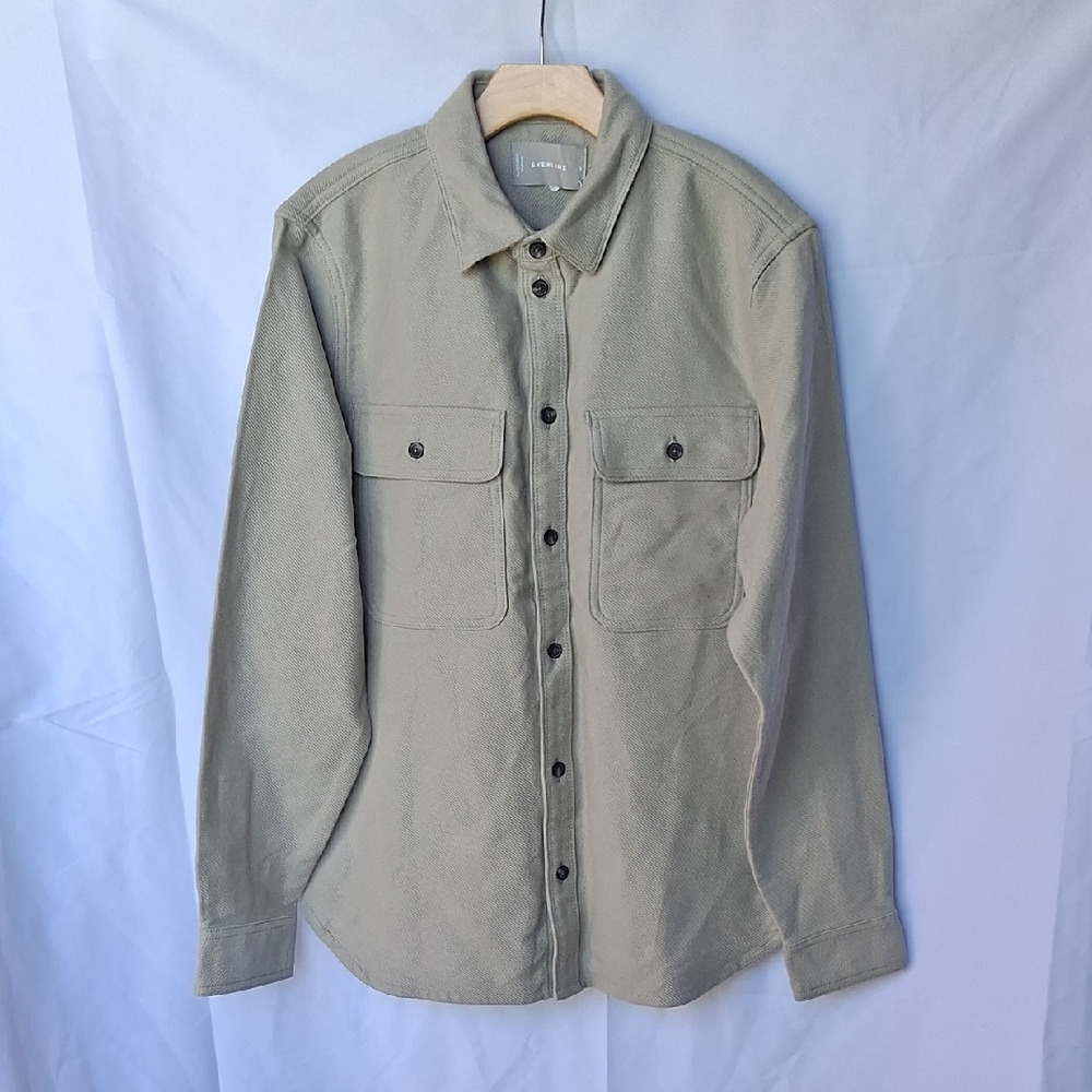 Everlane The Heavyweight Overshirt Uniform Stone S 100% Cotton